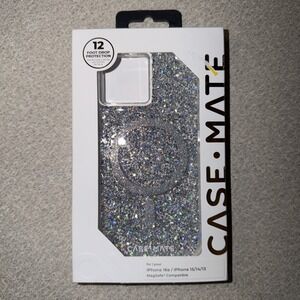 BLING BLING. case-mate with box Silver Glitter MagSafe iPhone Case